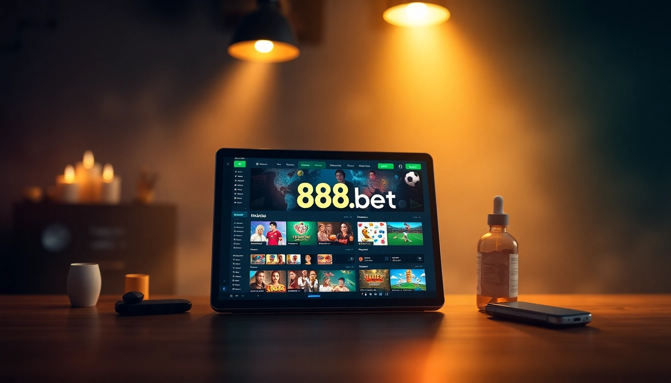 Online betting experience at 888b.bet showcasing diverse gaming options and vibrant interface.