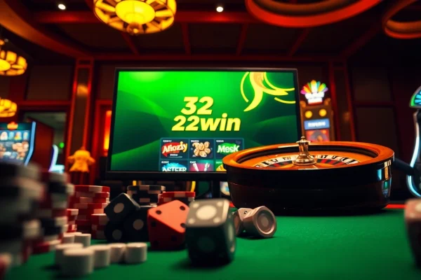 Experience the excitement of online gambling with tải 32win featuring vibrant casino elements.