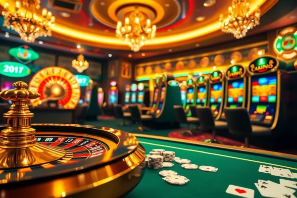 Engaging scene of players enjoying games at https://fun79.bio/ casino, featuring roulette and poker action.