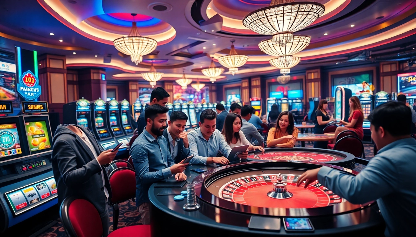 Experience thrilling gameplay at trang chủ nohu90 with an exciting casino atmosphere and vibrant slot machines.
